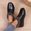 2025 Women's Shoes New Women's Boots Winter Cotton Shoes Zipper Casual Shoes Winter Boots Wedge Heel Medium Heel Short Snow Boots