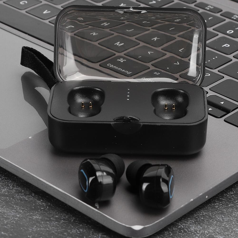 TI8S Wireless Bluetooth Earphones Portable Mini Sports Headsets with Charging BoxBlack