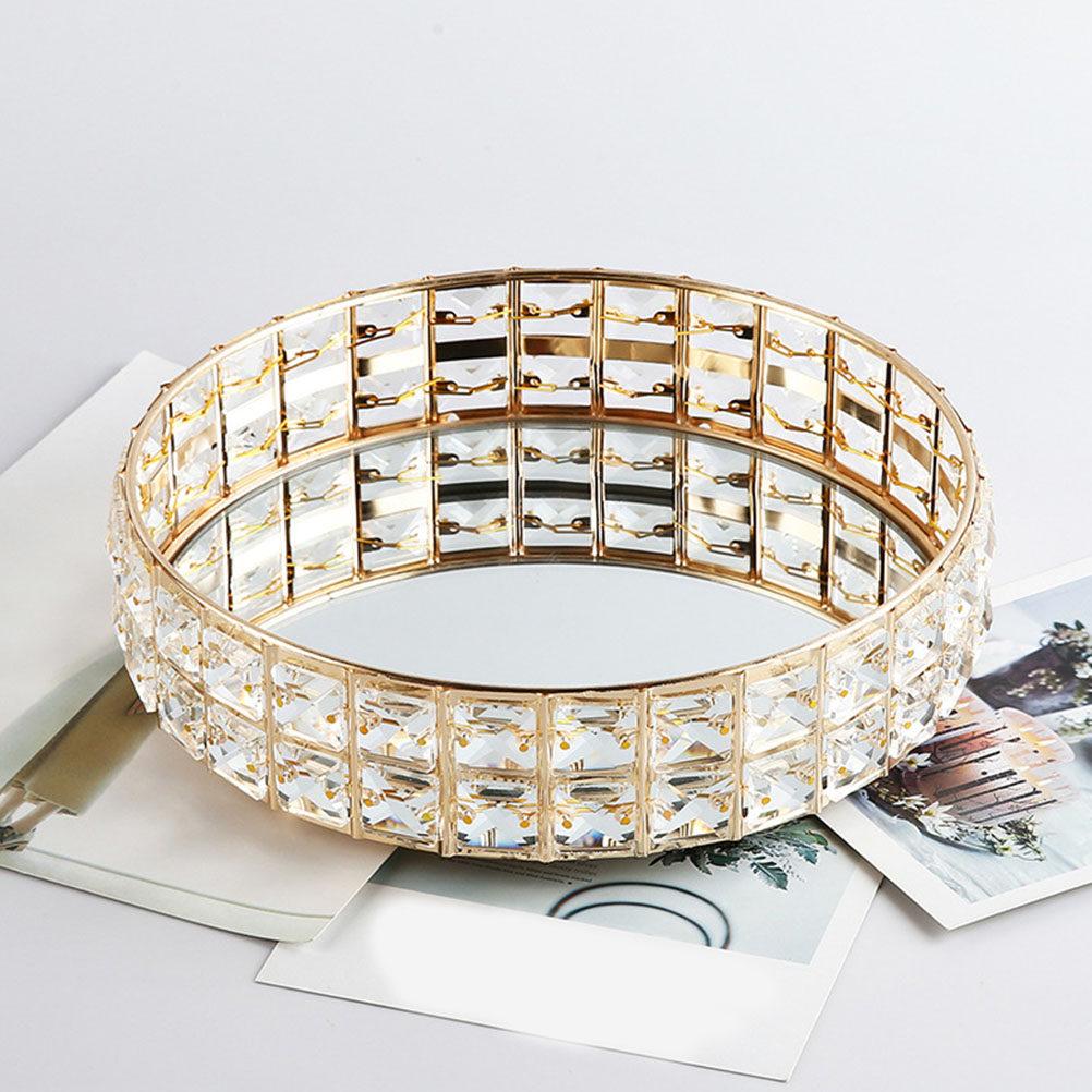 Mirror Tray for Perfume and Jewelry Small Decorative Organizer for Bathroom Countertop Home Makeup Accessory Holder