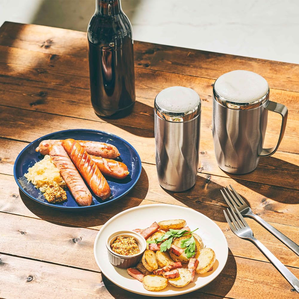Doshisha Beer Beer Keeps Beer Cold Mug, Senka, 450ml, Silver, Only, ON℃ZONE
