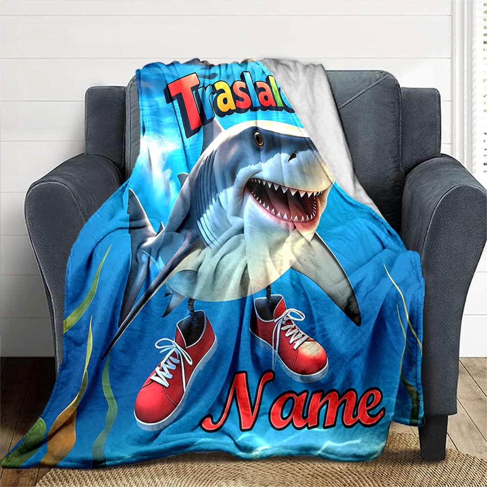 Customiz Name Personality Italian Brainrot Animal  Blanket Soft &Warm Sofa Office Bed Travel Lunch Break Blanket, Gift Suitable All Seasons