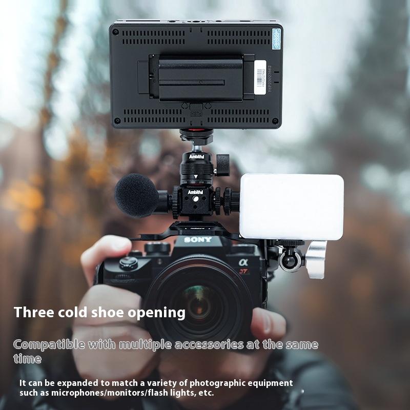Camera Accessories Three-Head  And Cold Shoe Base Aluminum Alloy Extension For Camera Cage Rig Variety Of Expansion Interface