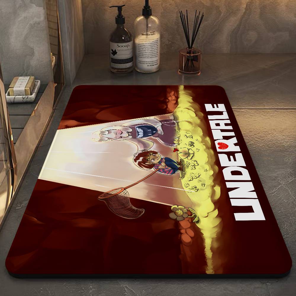 U-Undertale Anime Door Mat Kids Room Bedroom Decoration Balcony Anti-Slip Doormat Living Room Doormat Area Rug