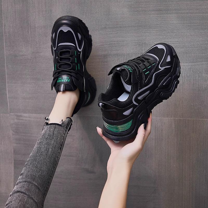 Fashion Sneakers for Women Thick Sole Fashion Women's Tennis Mixed Color Casual Thick Sole Heightent Autumn Student Sports Running Shoes