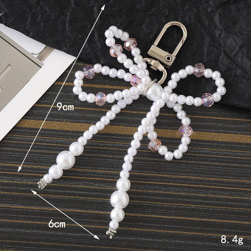 Creative Pearl Bow Pendant Keychain: Exquisite Gift Accessory for Bag or Phone Case