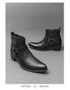 Men's Pointed Toe High-top Chelsea Boots – Large Size British Style Leather Casual Shoes