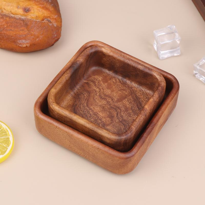 Holzsalatschüssel Vielseitig Stilvoll Obst Snack Servierteller Schüssel Für Zuhause Küche Picknicks Partys Versammlungen im Freien