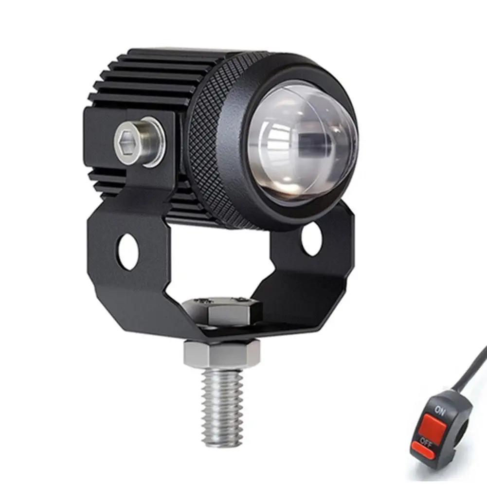 

Мотоциклетная светодиодная линза прожектор двухцветный дальний/ближний свет вспомогательная лампа лампа внешняя фара для вождения противотуманная фара K6B9