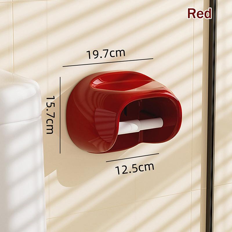 Retro-Style Toilet Paper Holder, No-Drill, Residue-Free Roll Paper Holder, Tissue Storage Rack For Bathroom A