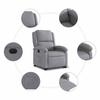 Vidaxl Lift-Up Massage Chair, Electric, Reclining, Light Gray