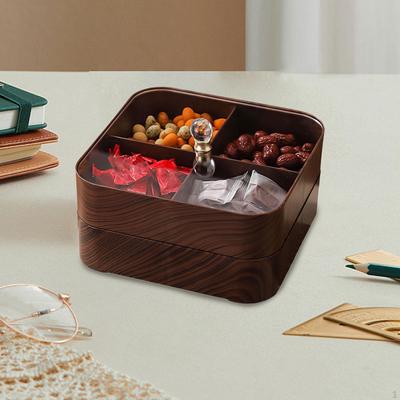 Divided Serving Tray Candy And Dry 2 Tier Decorative Storage for Sweets,