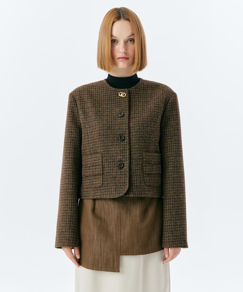 Aeditem Poche Tweed Jacket - Brown