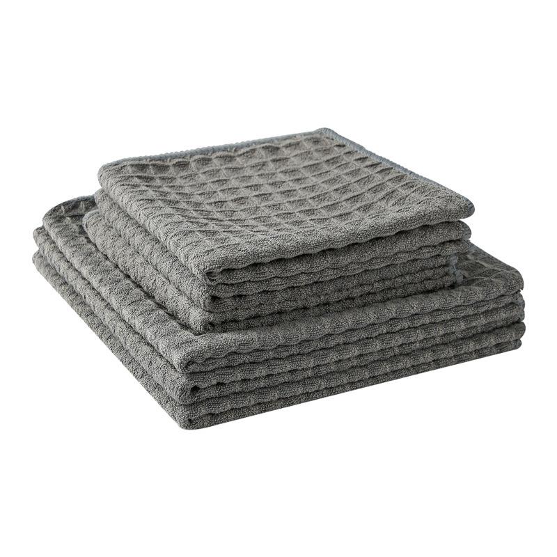 Waffle Pattern Coffee Milk Tea Shop Bar Cleaning Cloth Household Absorbent Kitchen Dish Cloth Pineapple Pattern Cloth