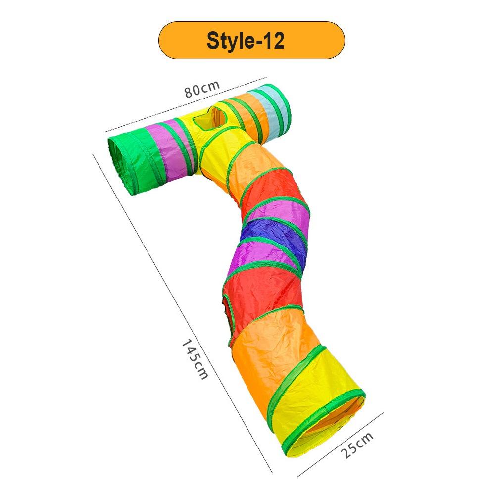 Breathable Cat Tunnel Tube Polyester+Steel Wire Pet Fun Play Toy Portable Cat Nest  Cat