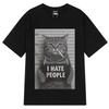 Summer Funny T-Shirts for Men's Short-Sleeved 100% Cotton Casual Harajuku Style Hip Hop Breathable Absorbent Durable Loose Fit