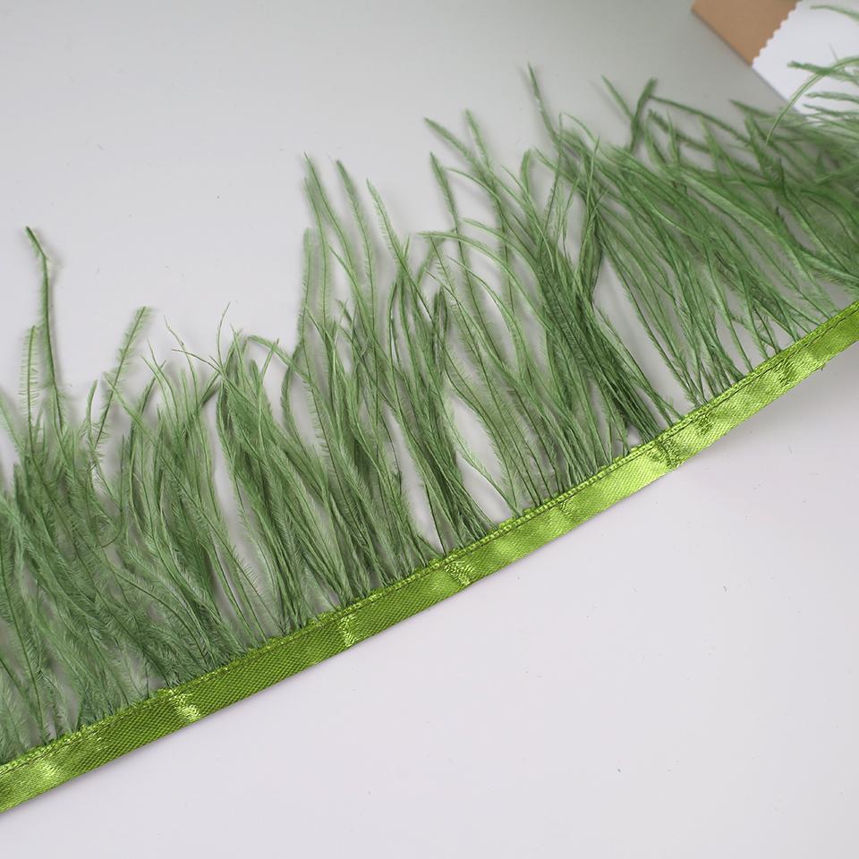 10Meters Ostrich Feathers Fringe Trim For Needlework And Handicrafts Feather Dress Accessories Plumes Fringes For Clothes