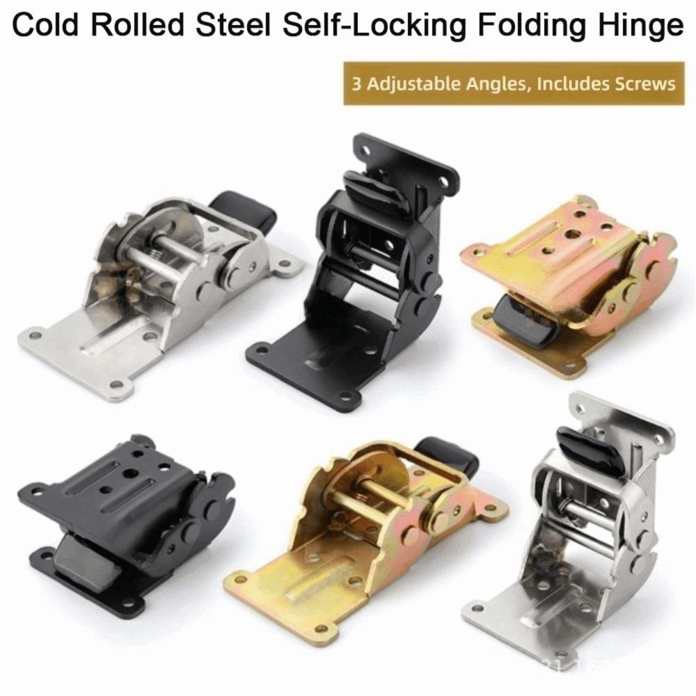 

0/90/180 Degree Self Lock Hinges Self-Locking Extension Support Bracket Table Chair Bed Leg Feet чорний