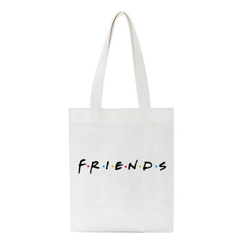 Women Book Bag New Arrival Letters Words Printed Shoulder Canvas Bags Fashion Bags Women Big Capacity Beach Students Handbag