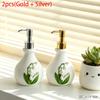 Modern White Ceramic Soap Dispenser Bottle Embossed Lily of the Valley for Bathroom Kitchen Sink Decor Housewarming Gift