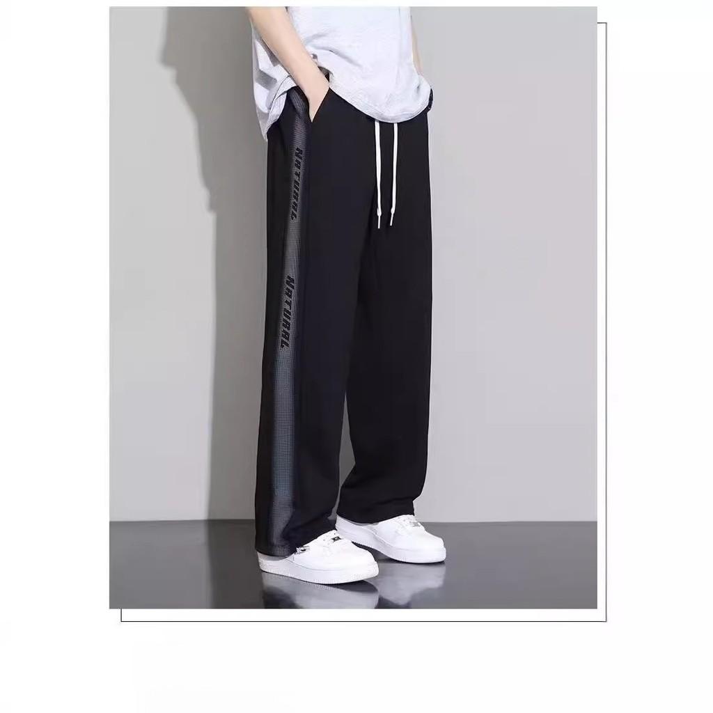 Streetwear Mens Casual Pants With Polyester Blend And Drawstring Closure For Summer Youth Fashion