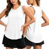 Womens Sleeveless Athletic Top Lightweight Breathable Tank for Sports Tennis Running Yoga and Gym Activities