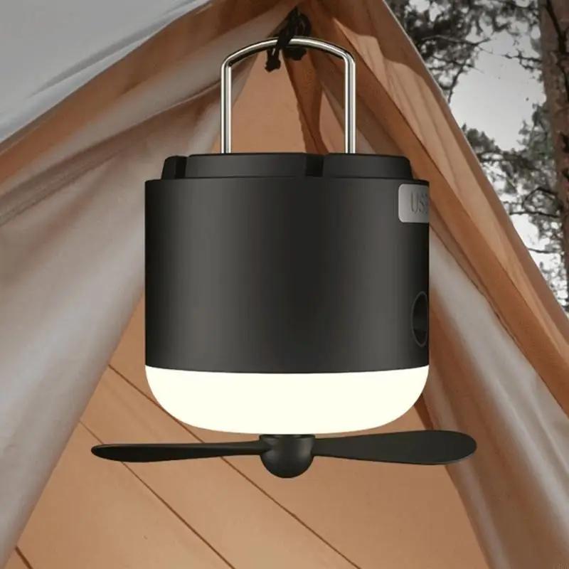 Portable multi-function outdoor spray camping lamp, mosquito killer spray, with small fan, can be hung, can put mosquito repellent, perfume