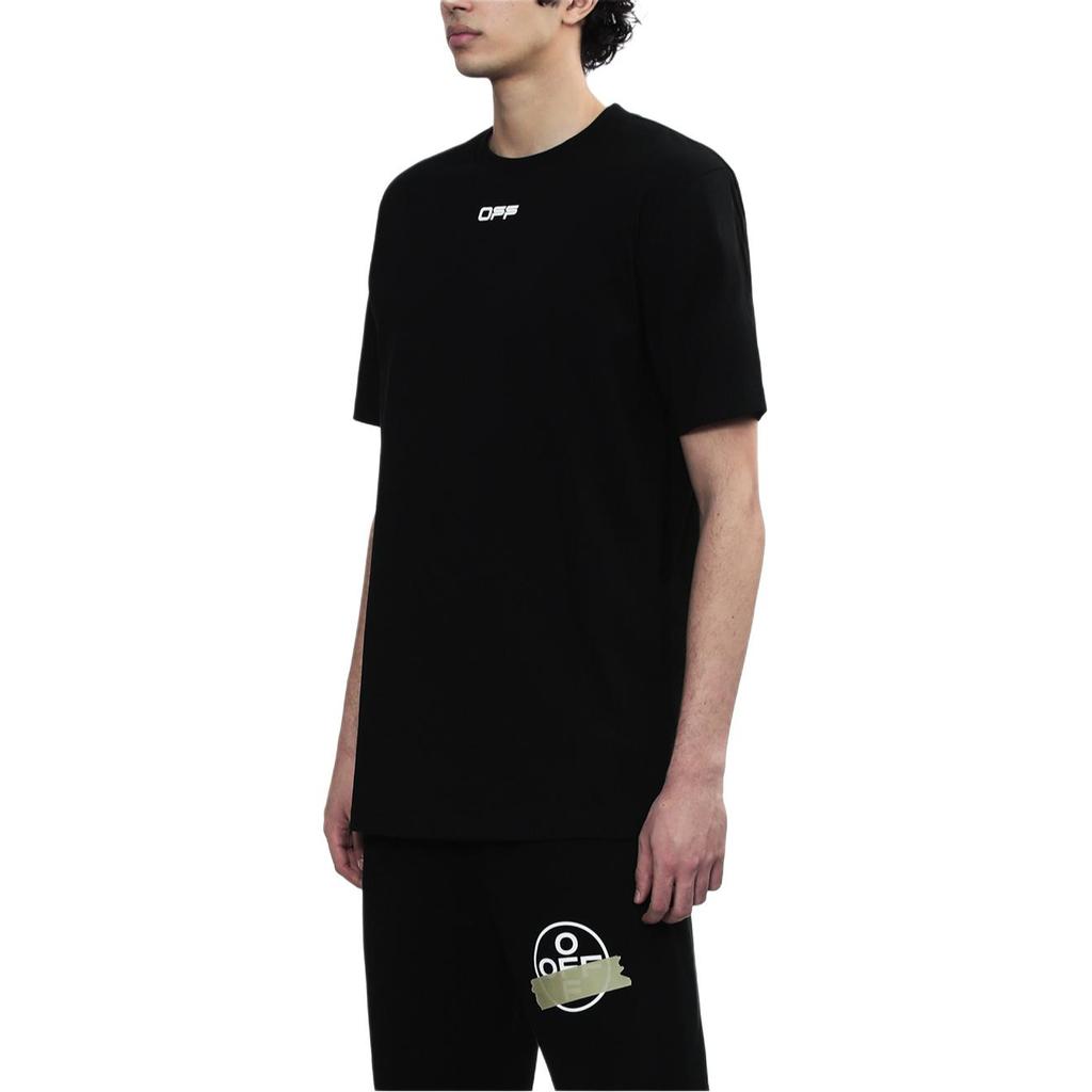 Off-White Airport Tape Oversize T-Shirt Black/Multicolor Men Tops OMAA038S201850031088