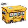 Soft Fabric Toy Safety Lid Box Foldable Bus Storage Chest School Treasure with And Reinforced