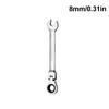 Flexible Pivoting Head Ratchet Wrench Spanner Garage Metric hand Tool 6mm-14mm For auto and Home Repair 1pcs