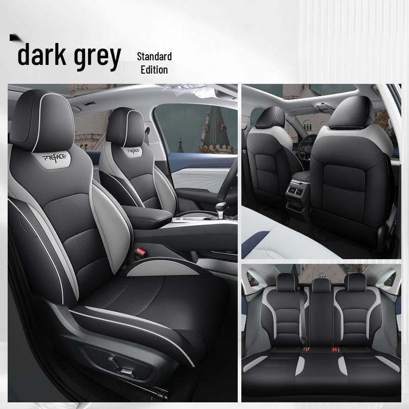Xingrui Universal Leder Autositzbezug - Vier Jahreszeiten, Vollumfassend, Fünfsitziges Kissen.