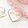 New 15PCS/Set Heart-shaped Photo Clip Card Holder Wedding Table Decoration Retro Paperclips Rose Gold Mental Clips Stationary
