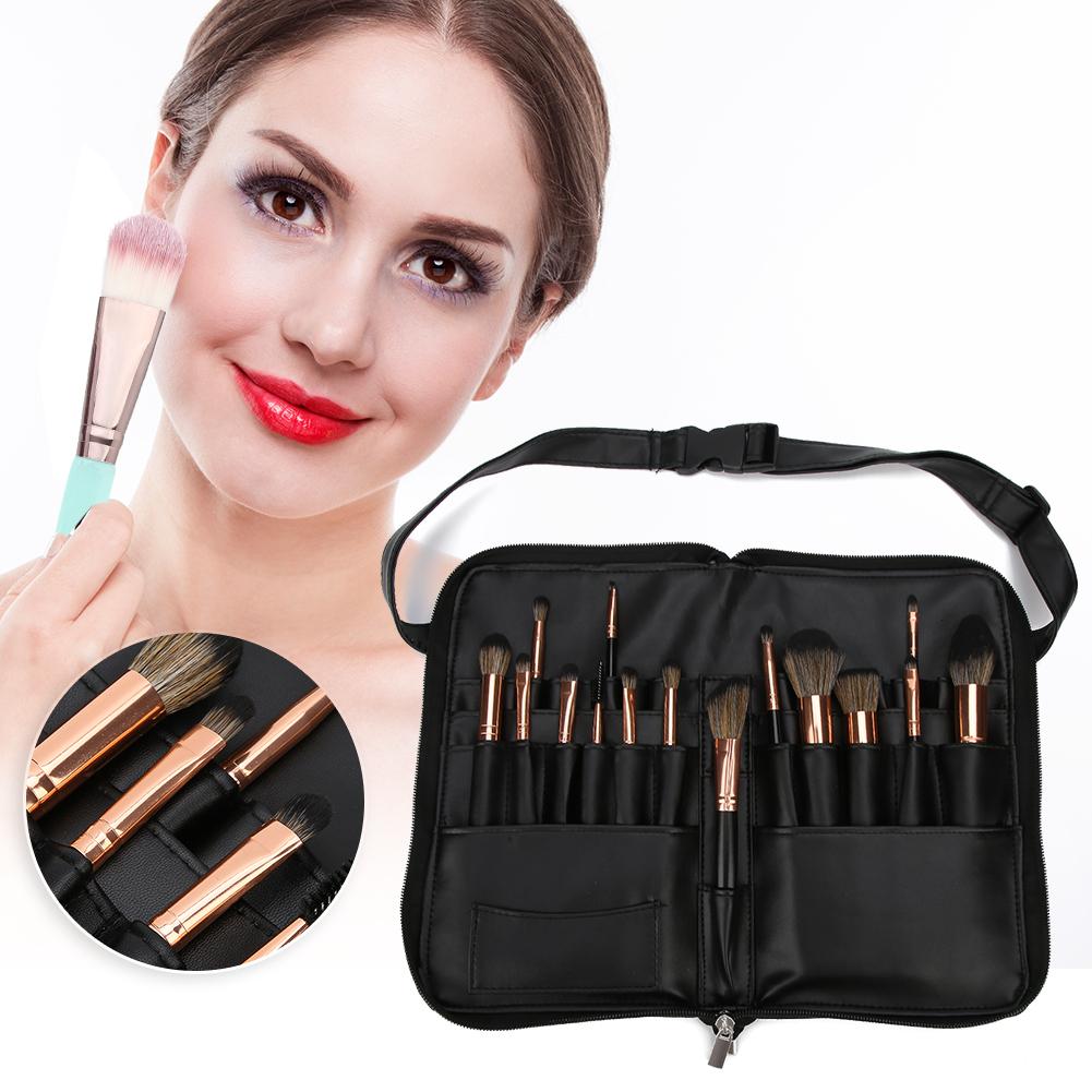 Professional Portable Makeup Brush Bag Case 24 Pockets Cosmetic Brush Holder Organizer