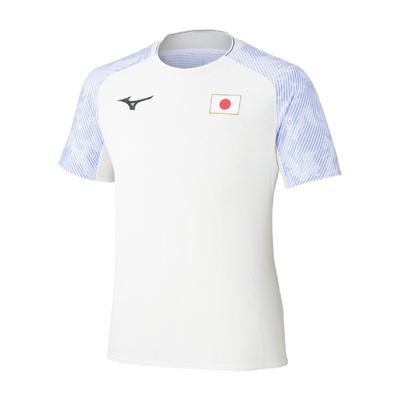 Mizuno Authentic Dry Aeroflow Training T-Shirt, Cooling, Easy To Move In, Unisex, R White, Size 2XL, 32MADMA3