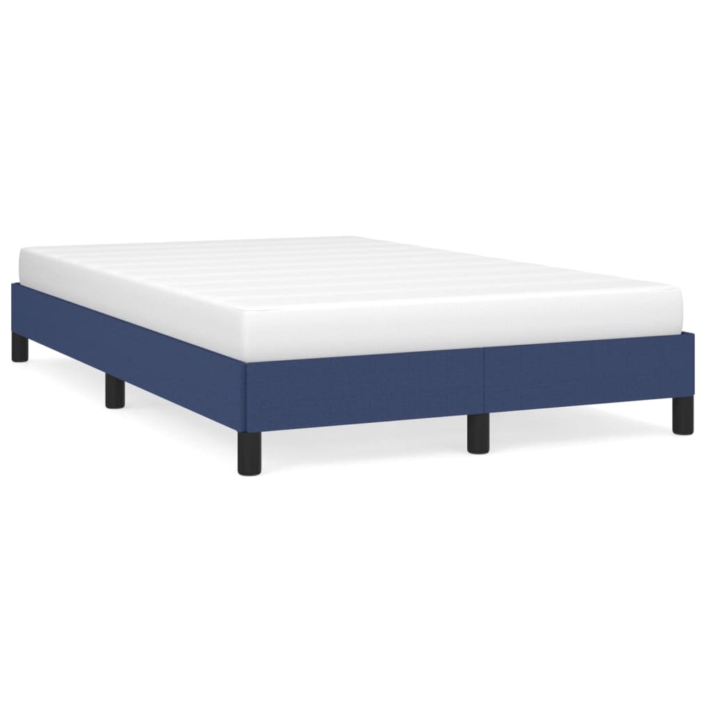 Bed Frame without Mattress Blue 120 x 190 cm Fabric