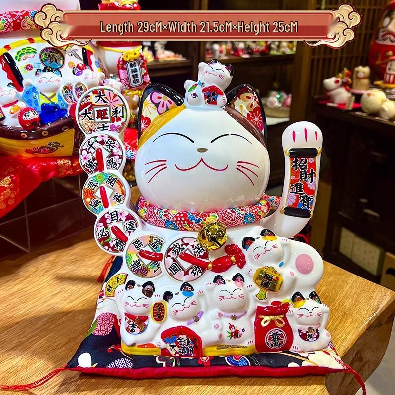 Automatic Waving Fortune Cat Figurine - New Style Housewarming Gift for Front Desk or Shop