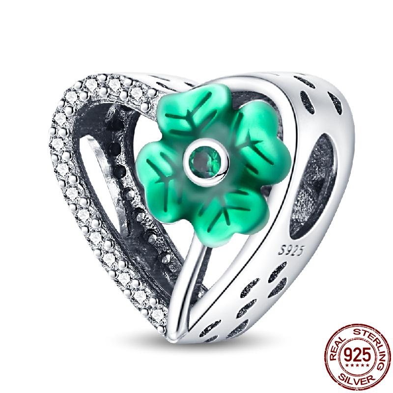 Copper Diy Beads Heart Shaped Tree Of Life Series Charm Fit Pan Original Bracelet For Women Jewelry Birthday Gift