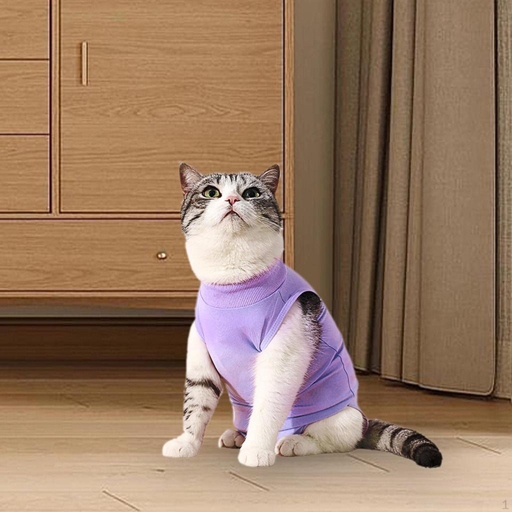 Cat Recovery Suit for After Spay Pet Physiological Clothes Skin Breathable Pajama Outfits