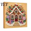 Seasonal Handmade Wall Decor Christmas Faux Pearl Art Kit, DIY Santa Tree Painting Creative Home Decorations 3D Holiday Craft Kit for Adults,