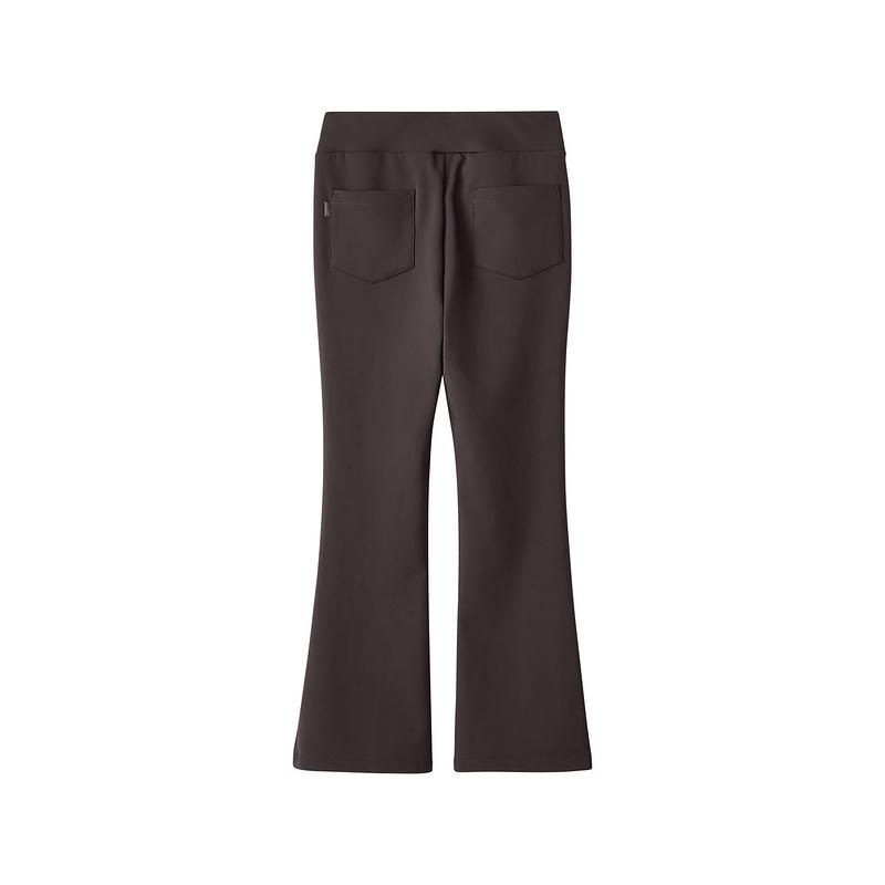 Skechers Outdoor Series Solid Color Knitted Breathable Flared Casual Pants Women bottoms Cocoa-Berry L424W009-04AV