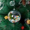 Set Of 6 Transparent Plastic Fillable Baubles Christmas Tree Hanging Ornaments Festival Home and Event Decoration