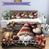 3PC Custom Name Christmas Gnome Bedding Set Printed Bedding Set Duvet Cover Closure Includes 1 Duvet Cover & 2 Pillowcases for All Seasons Bedroom