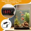 Digitaler USB-Timer-Schaltkabel Draht Digitaler 24-Stunden-Einstellbarer Timer Energie-Aus-Schalter Countdown-Timer Elektrobedarf