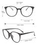 1/4 PC S Fashion Round Plastic Frame Women Classic Clear Glasses For Men Daily Life Take Photo Eyeglasses Clothing Accessories.