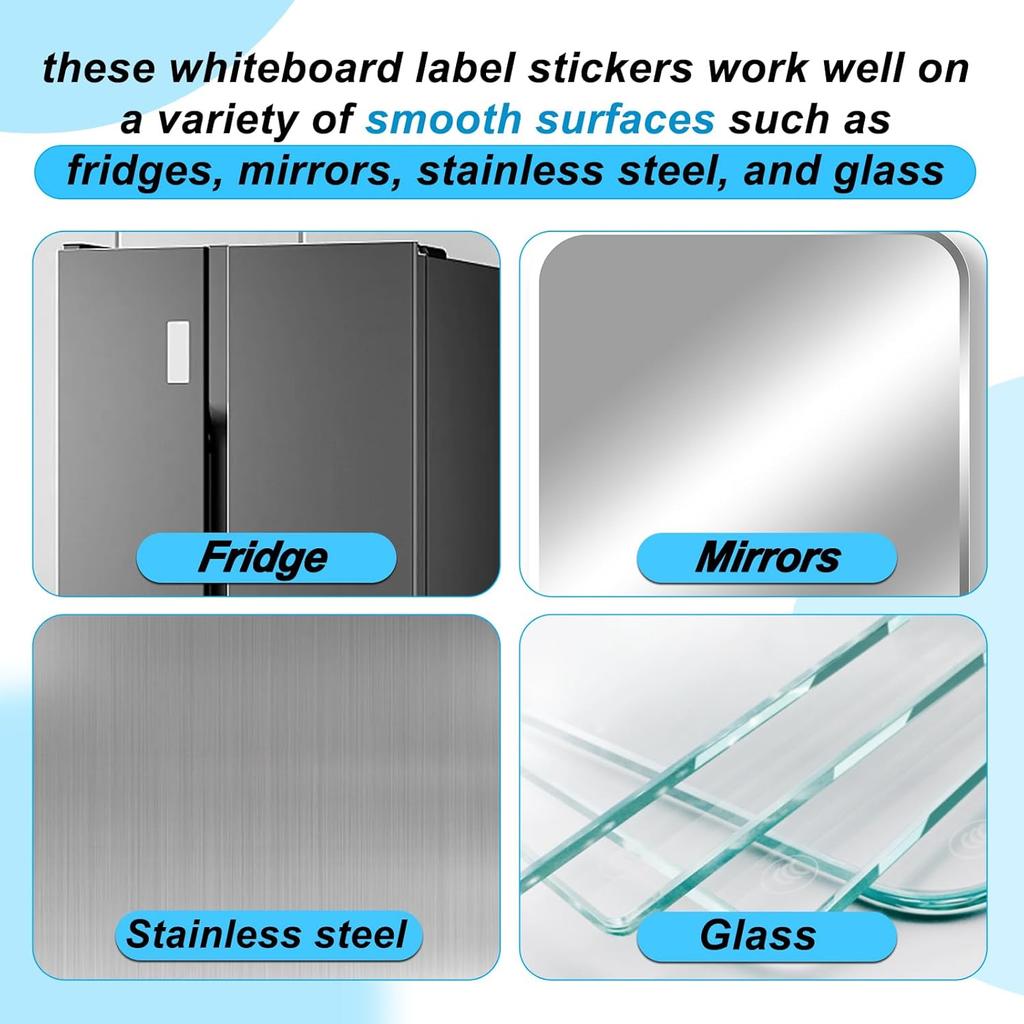 12 Pack Dry Erase Sticky Notes 3x5 inch Reble Whiteboard Stickers Mini Dry Erase Sticky Notes Removable Sticky Labels with Wipe Cloth for Labels,