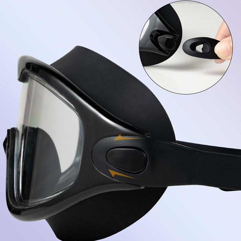 New Swimming Goggles High-Definition Waterproof Anti-Fog Adult Men And Women Swimming Goggles Flat Big Frame Swimming Glasses