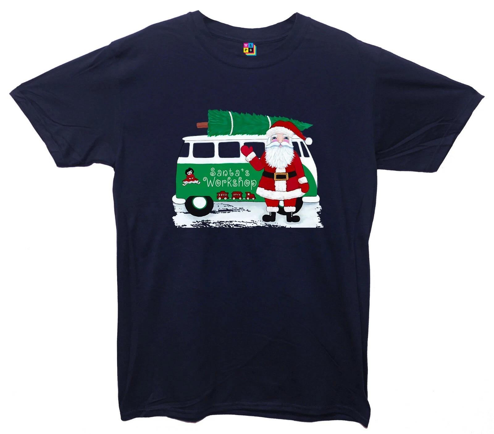 Santa s Workshop Christmas Printed T-Shirt 4XL