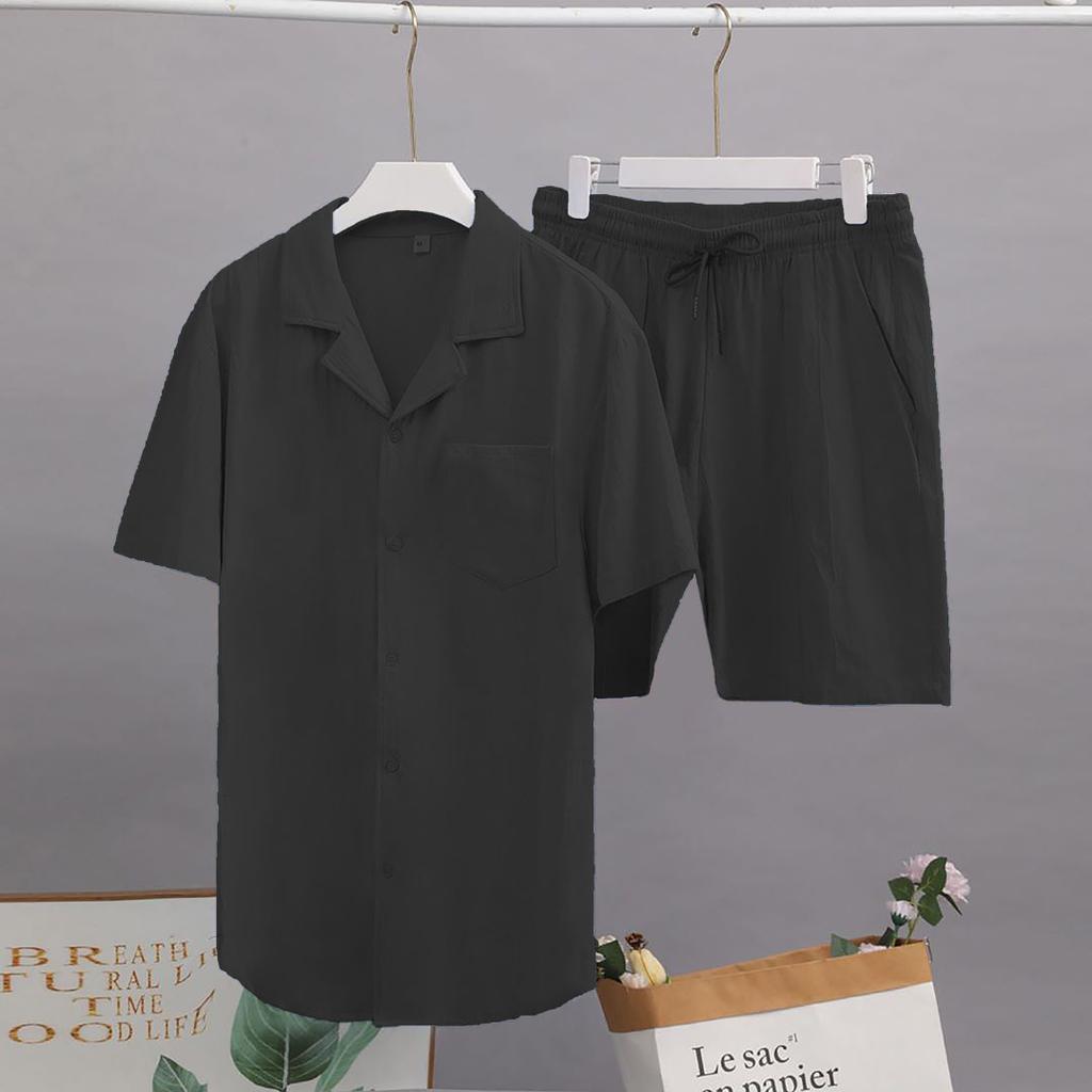 New Summer Men's Home Suit Set, Loose, Casual and Comfortable, Two-piece Set for Men