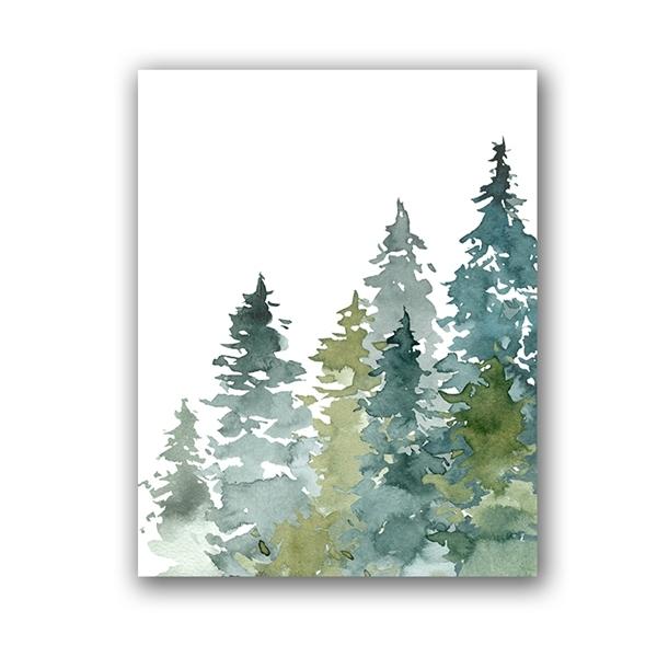 

Лесные животные Медведь Лиса Кролик Лес Акварельные постеры и принты Детский подарок для мальчика Настенная живопись на холсте Декор для детской комнаты 21*30cm