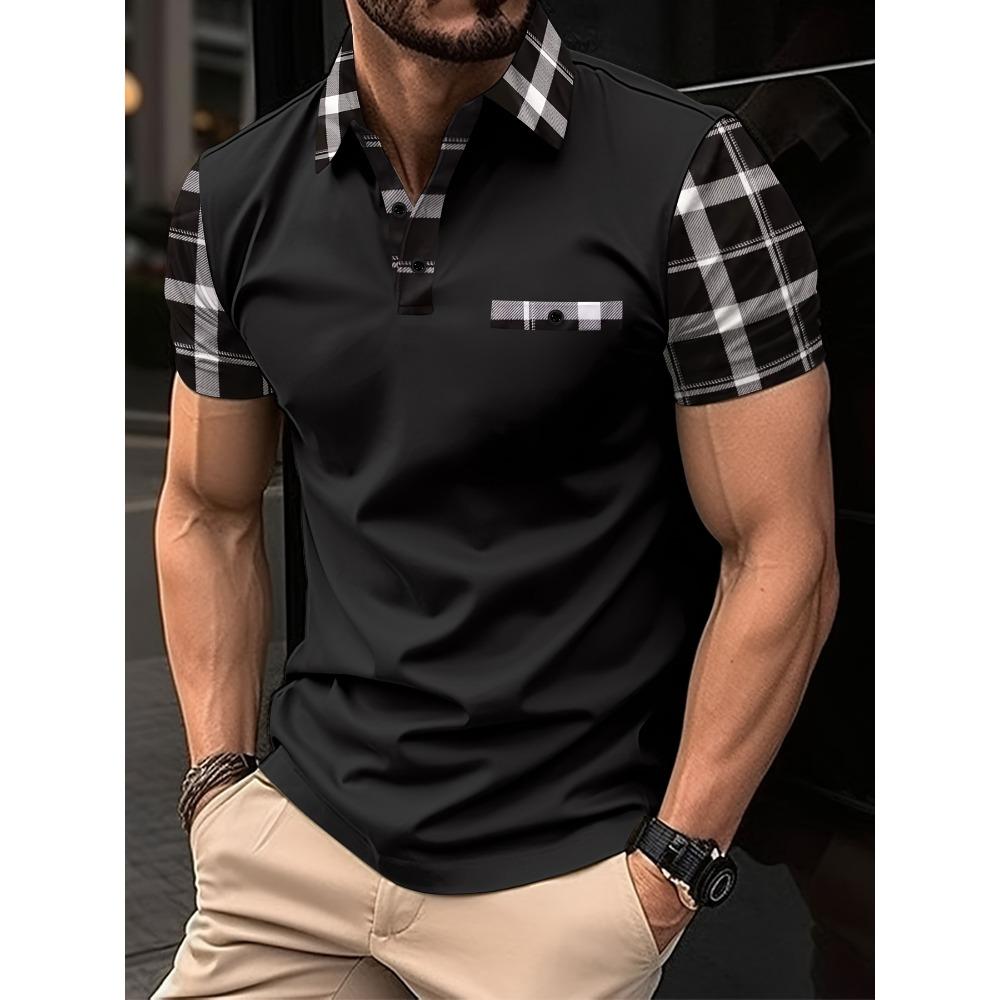 New Men Clothes Summer Short Sleeve 3D Digital Plrint Lapel Golf Polo Shirt Men Casual Tops Polo S