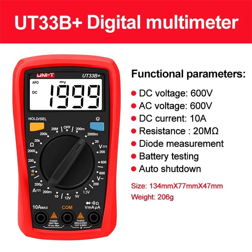 UNI-T UT61E+ UT61D+ UT61B+ UT33A UT33B UT33C UT33D Plus Profesyonel Dijital Multimetreler True RMS Otomotiv Multimetresi